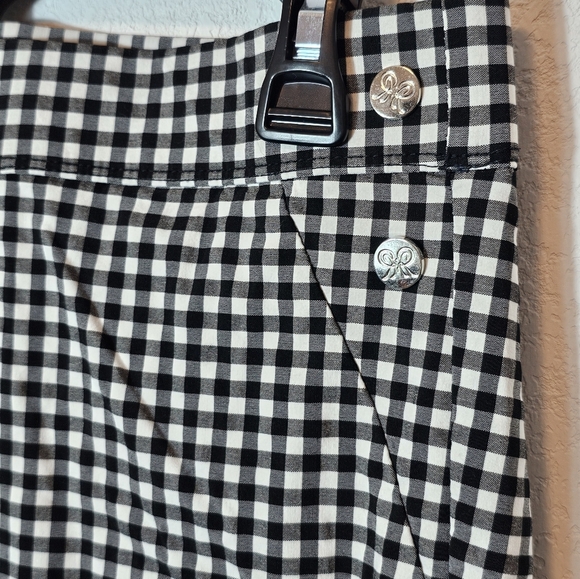 Rafaella Black and White Checkered Ankle Pants Women's Size 10 - Picture 6 of 8